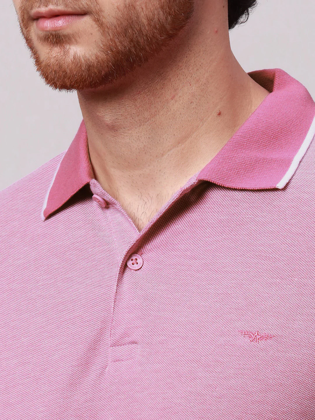 Park Avenue Men Polo Collar Pockets Slim Fit T-shirt - Image 2