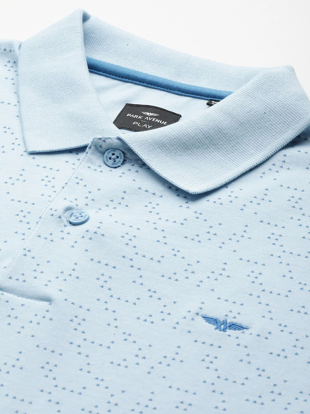 Park Avenue Men Printed Polo Collar Slim Fit T-shirt - Image 2