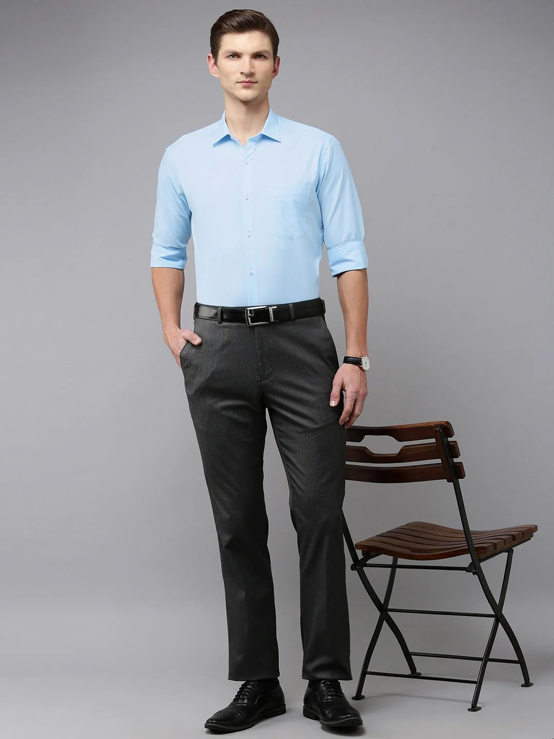 Park Avenue Men Pure Cotton Slim Fit Formal Shirt - Image 6