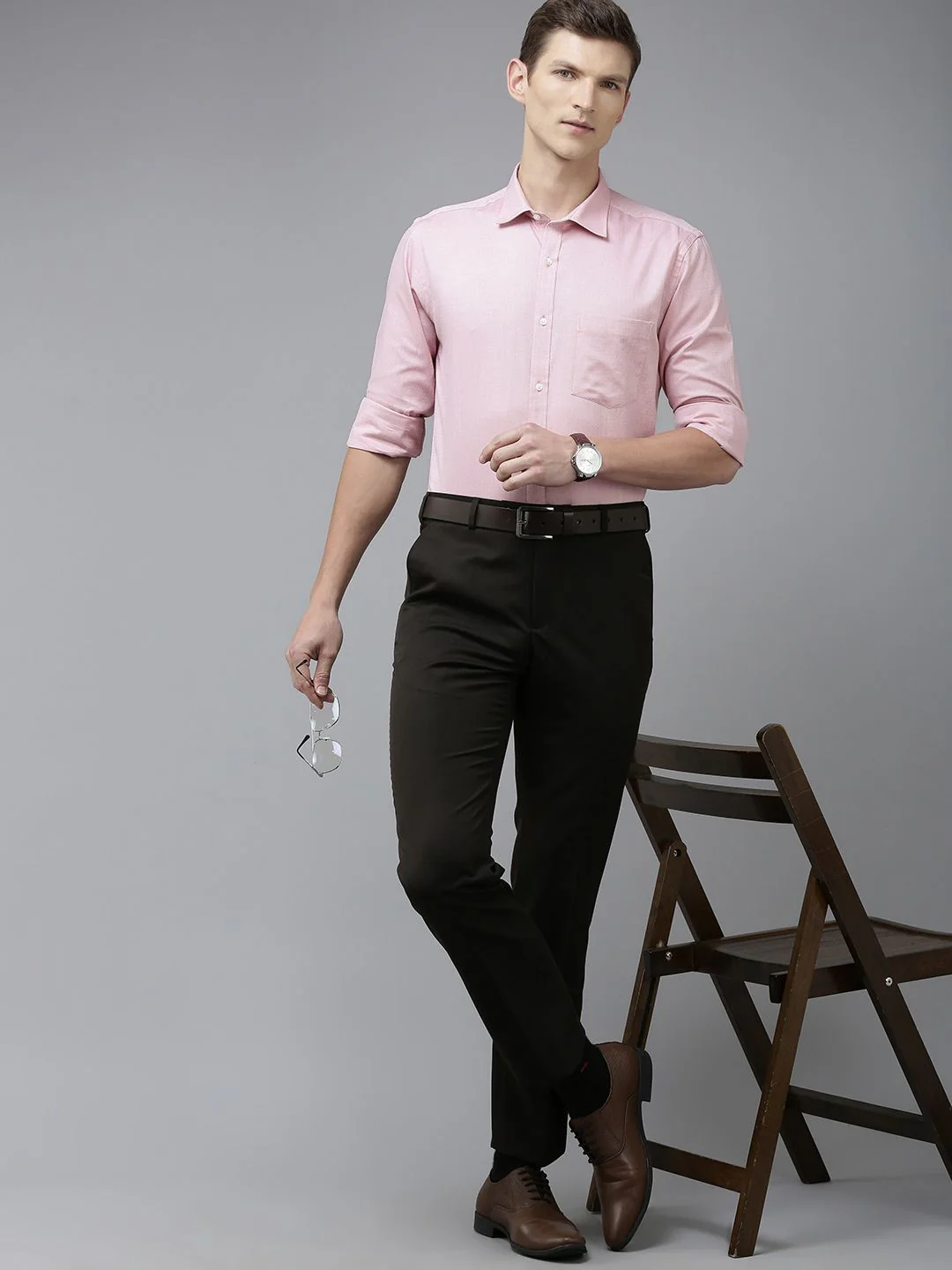 Park Avenue Men Pure Cotton Slim Fit Opaque Formal Shirt - Image 6