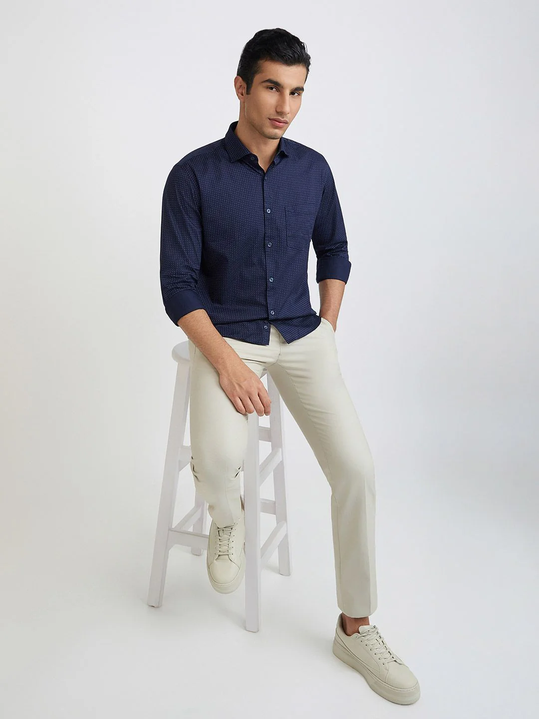 Park Avenue Men Pure Cotton Slim Fit Printed Casual Shirt - Image 6