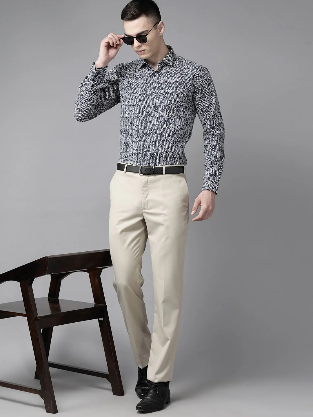 Park Avenue Men Pure Cotton Slim Fit Printed Formal Shirt - Image 6