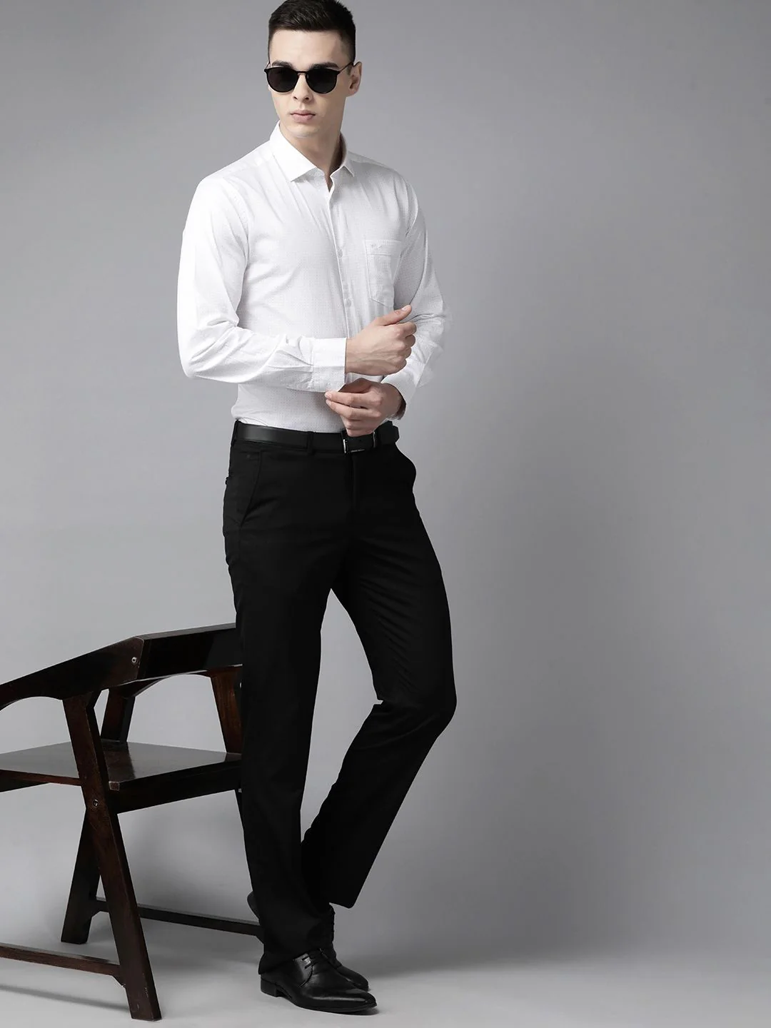 Park Avenue Men Pure Cotton Slim Fit Printed Formal Shirt - Image 6