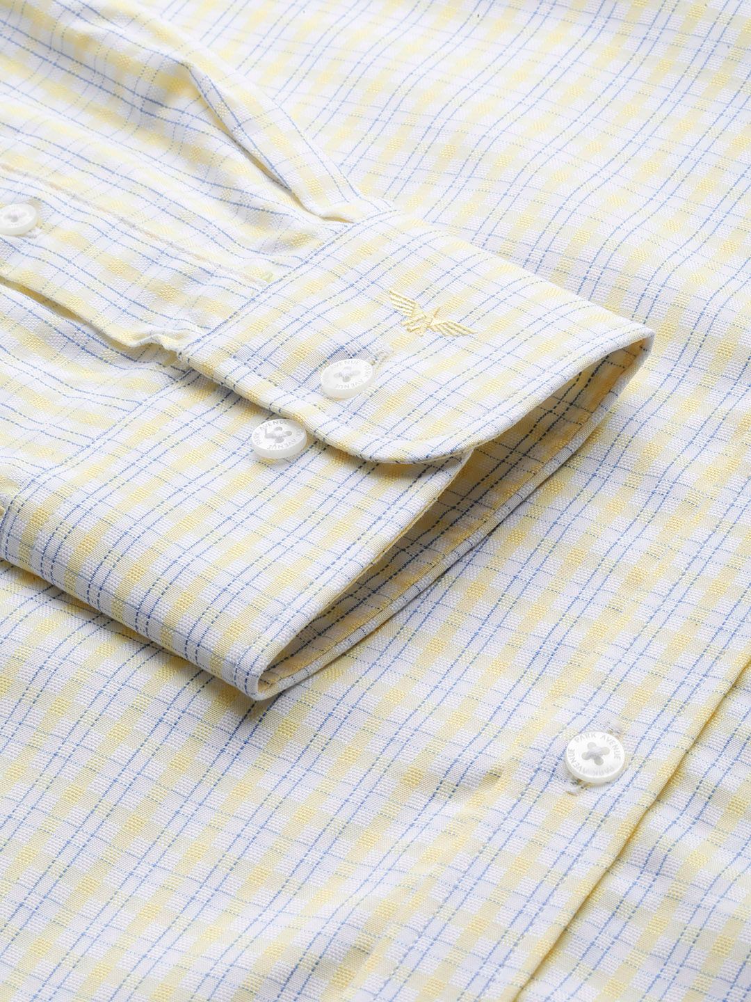 Park Avenue Men Pure Cotton Slim Fit Tartan Checked Formal Shirt - Image 3