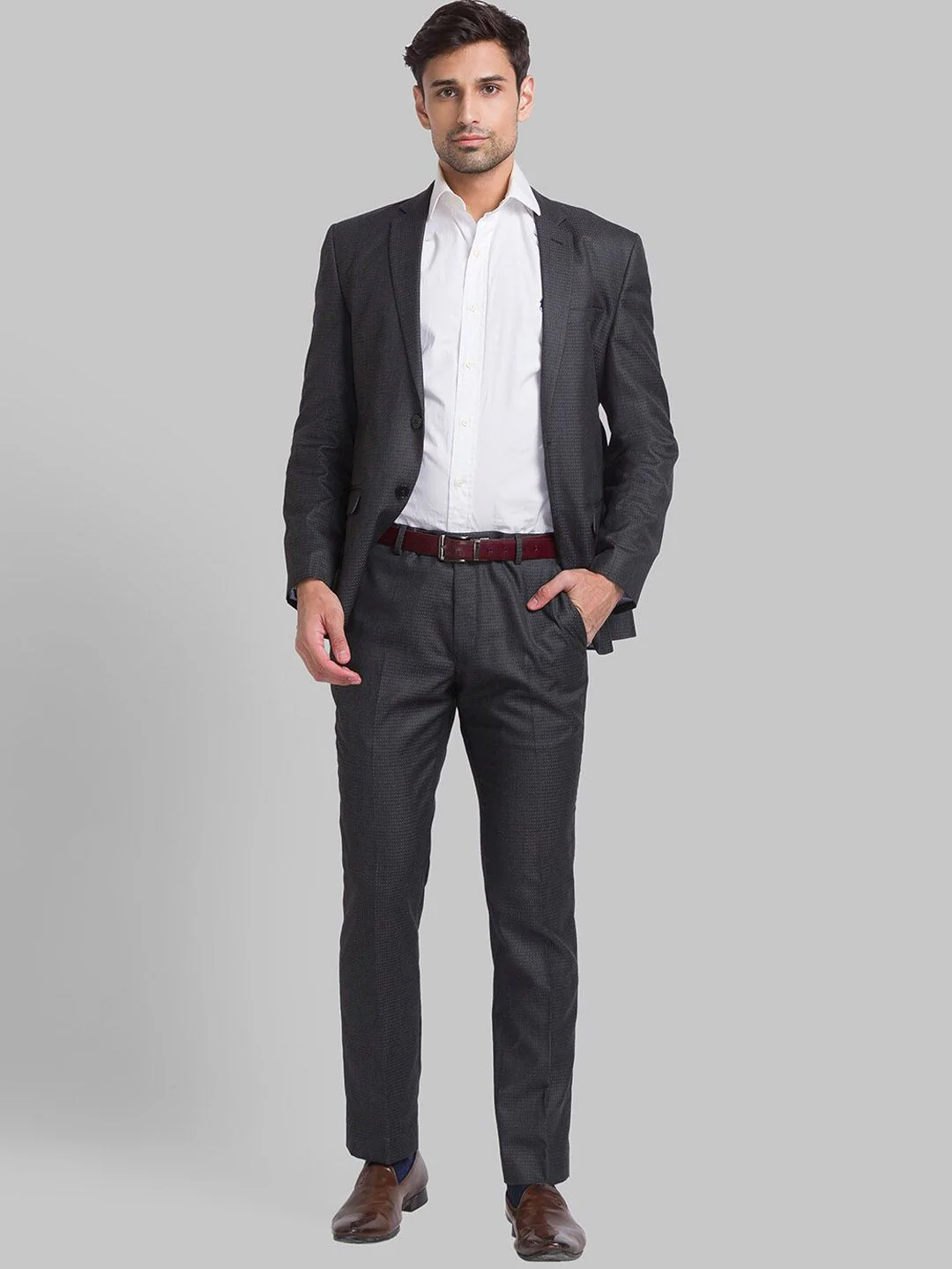 Park Avenue Men Single-Breasted Super Slim-Fit 2-Piece Suit - Image 6