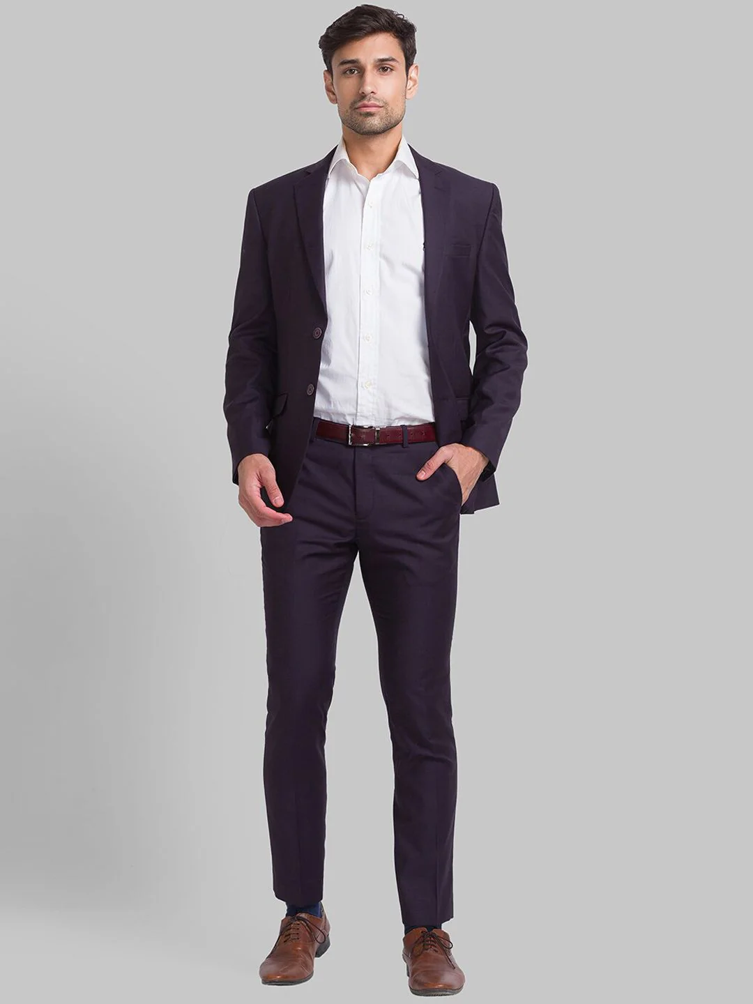 Park Avenue Men Single-Breasted Super Slim-Fit 2-Piece Suit - Image 6