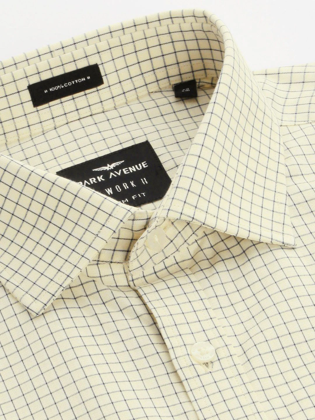 Park Avenue Men Slim Fit Grid Tattersall Checks Opaque Pure Cotton Formal Shirt - Image 2