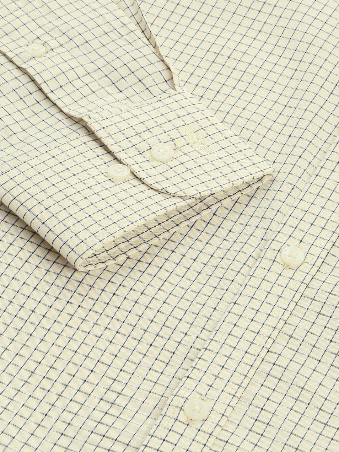 Park Avenue Men Slim Fit Grid Tattersall Checks Opaque Pure Cotton Formal Shirt - Image 3