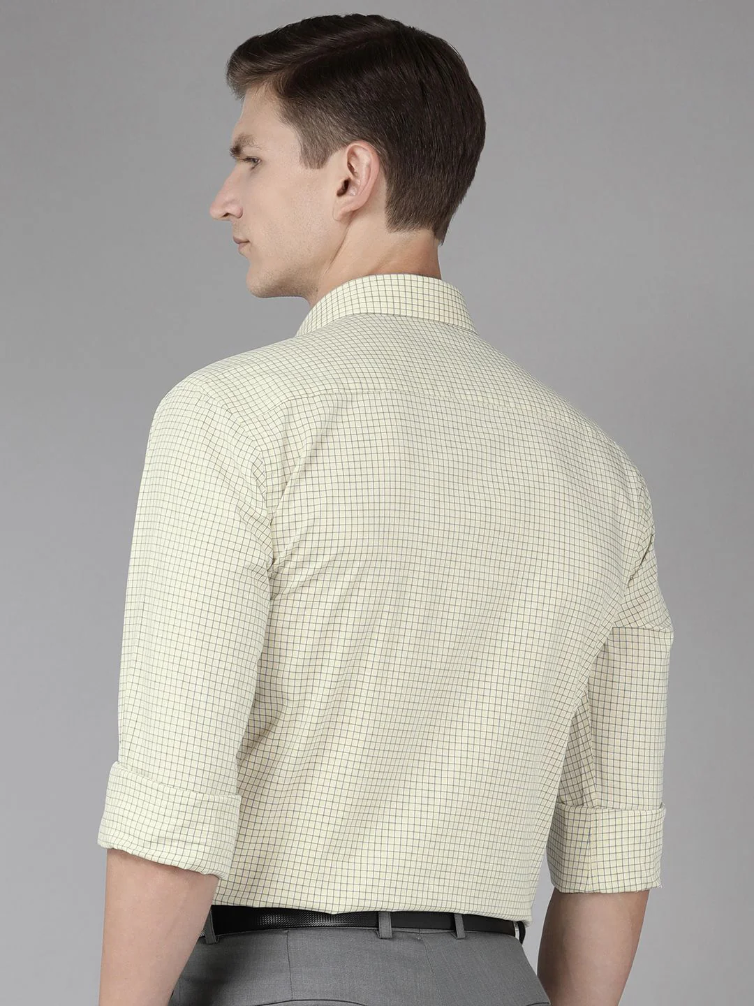 Park Avenue Men Slim Fit Grid Tattersall Checks Opaque Pure Cotton Formal Shirt - Image 6