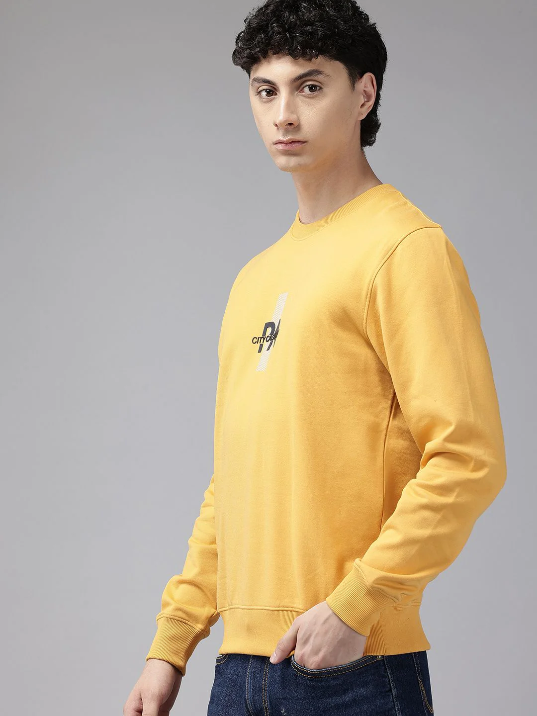 Park Avenue Men Slim fit Printed Sweatshirt - Image 3