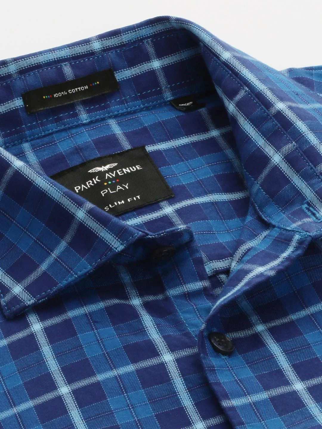 Park Avenue Men Slim Fit Tartan Checks Opaque Pure Cotton Casual Shirt - Image 2