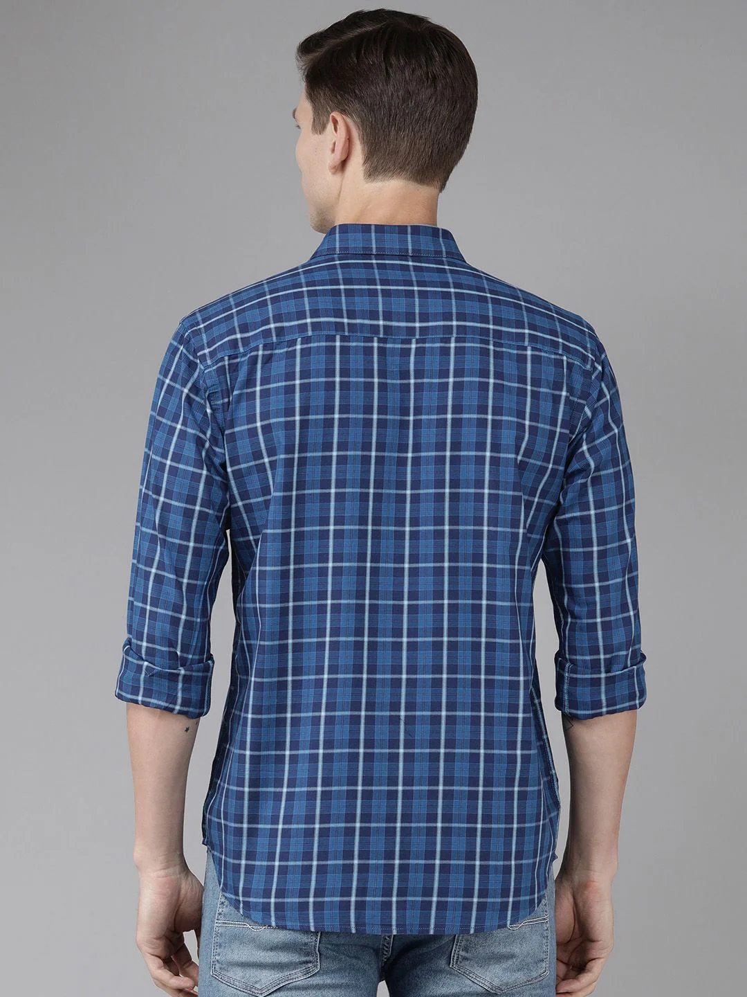 Park Avenue Men Slim Fit Tartan Checks Opaque Pure Cotton Casual Shirt - Image 6