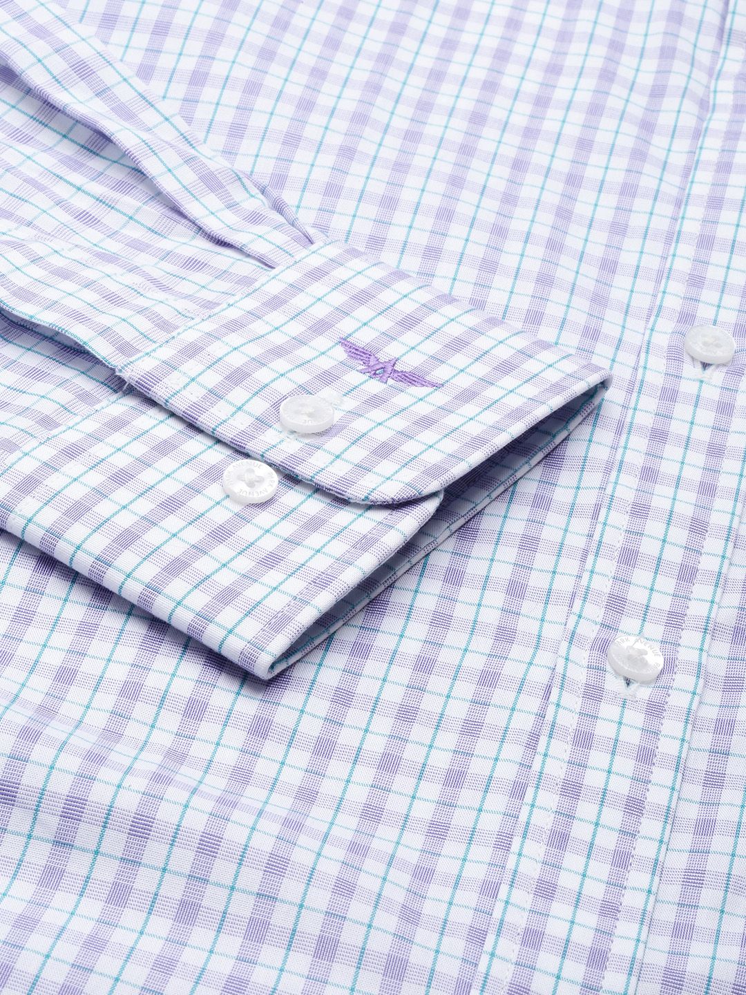 Park Avenue Men Slim Fit Tartan Checks Opaque Pure Cotton Formal Shirt - Image 3