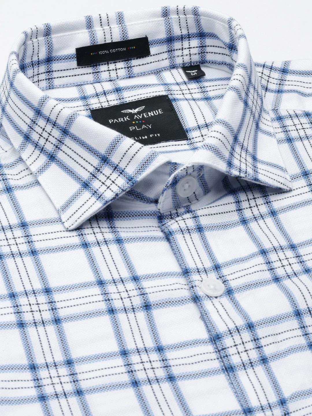 Park Avenue Men Slim Fit Tartan Checks Opaque Pure Cotton Formal Shirt - Image 2