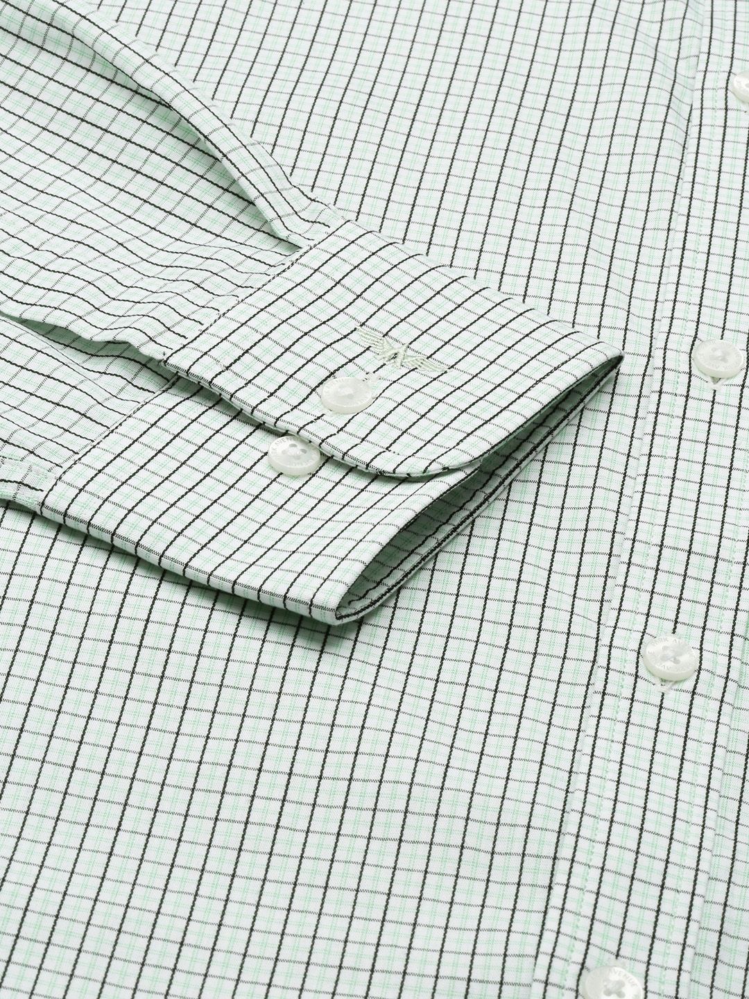 Park Avenue Men Slim Fit Tartan Checks Opaque Pure Cotton Formal Shirt - Image 3