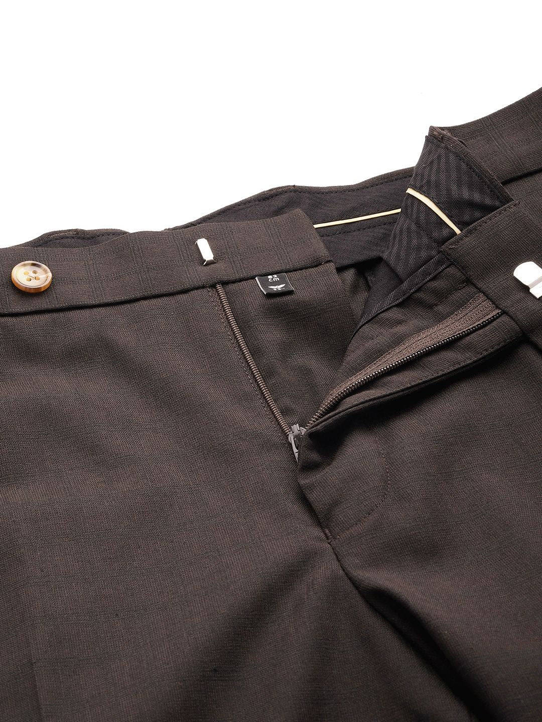 Park Avenue Men Solid Formal Trousers - Image 4