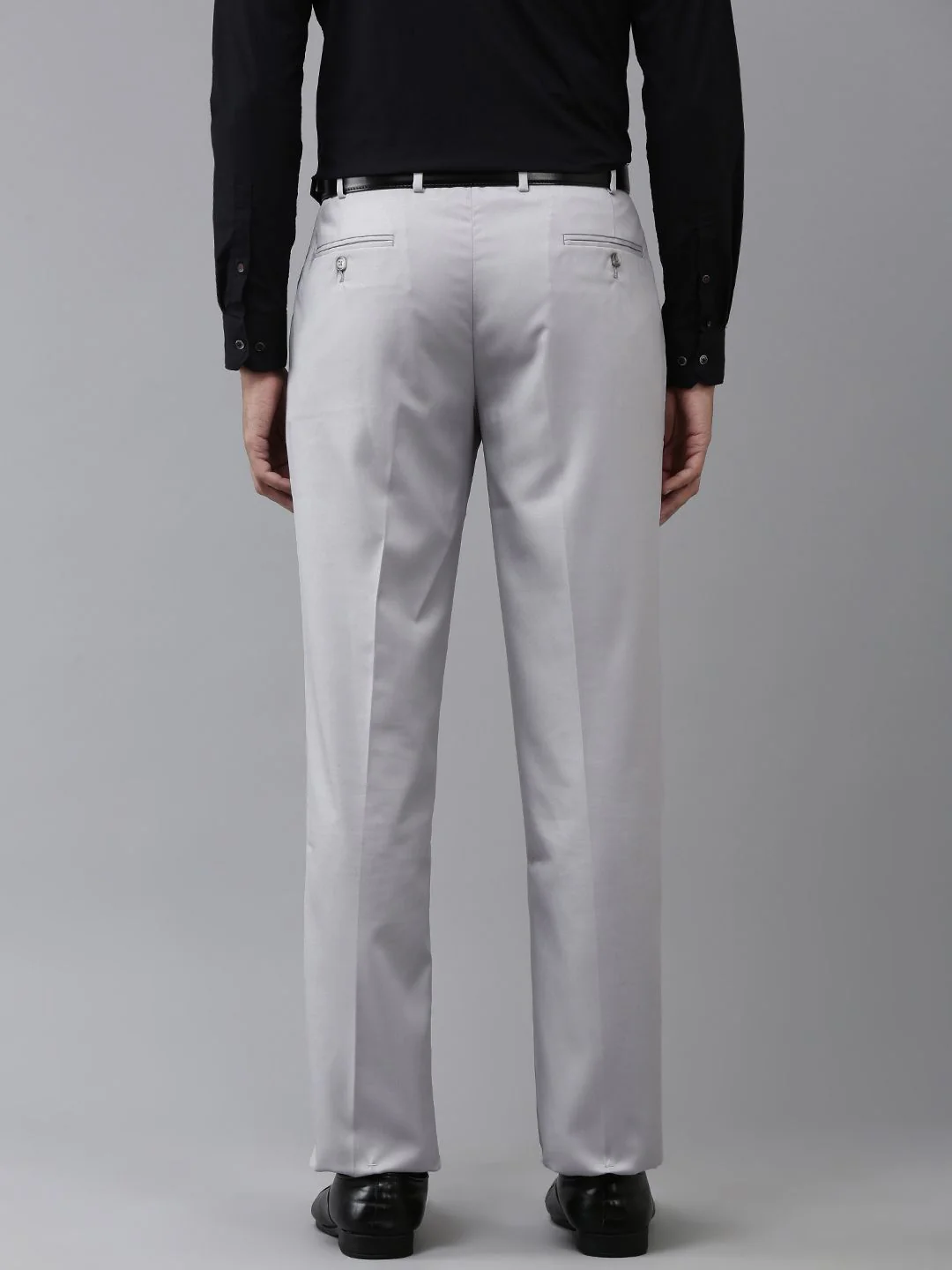 Park Avenue Men Solid Formal Trousers - Image 3