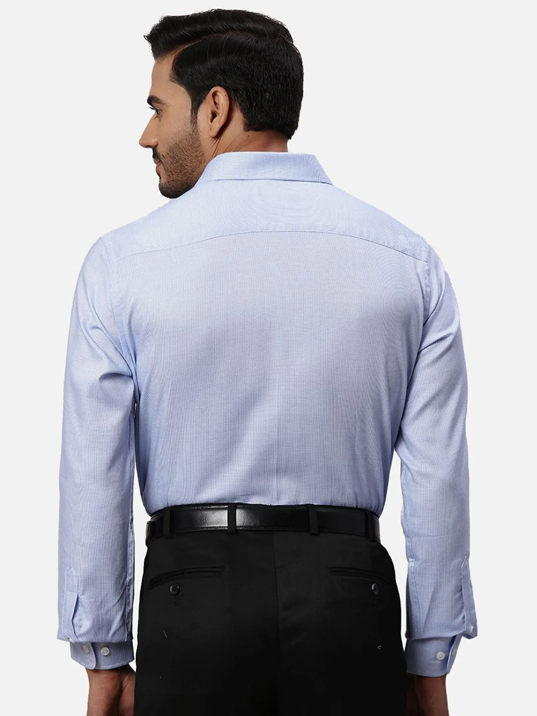 Park Avenue Men Spread Collar Textured Cotton Formal Shirt - Image 5