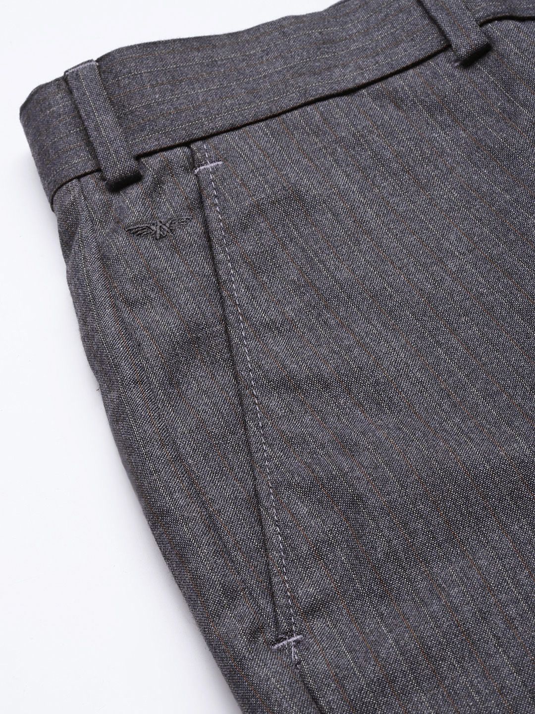 Park Avenue Men Striped Formal Trousers - Image 6