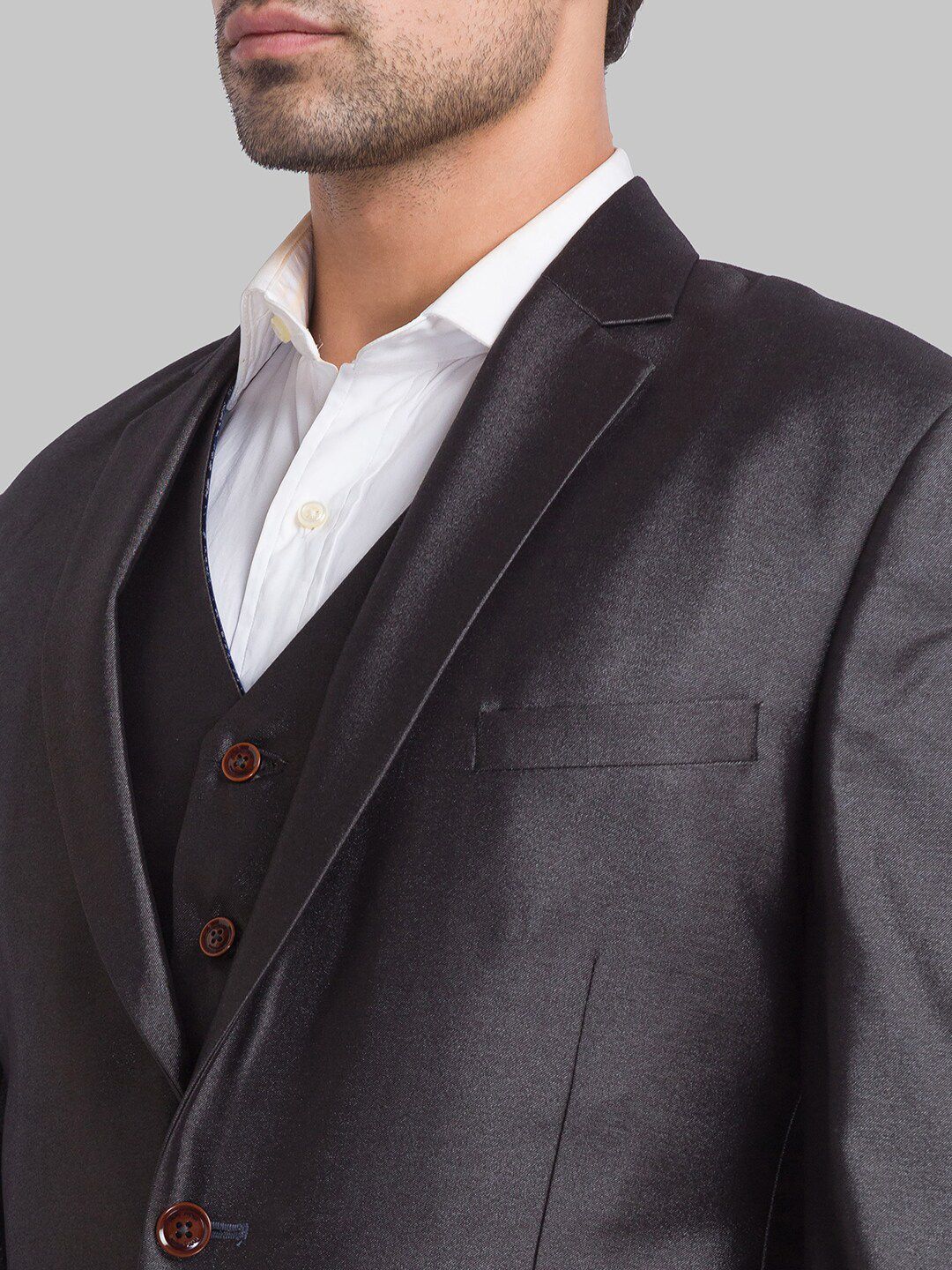 Park Avenue Men Super Slim-Fit Single Breasted 3 Pc Suits - Image 7
