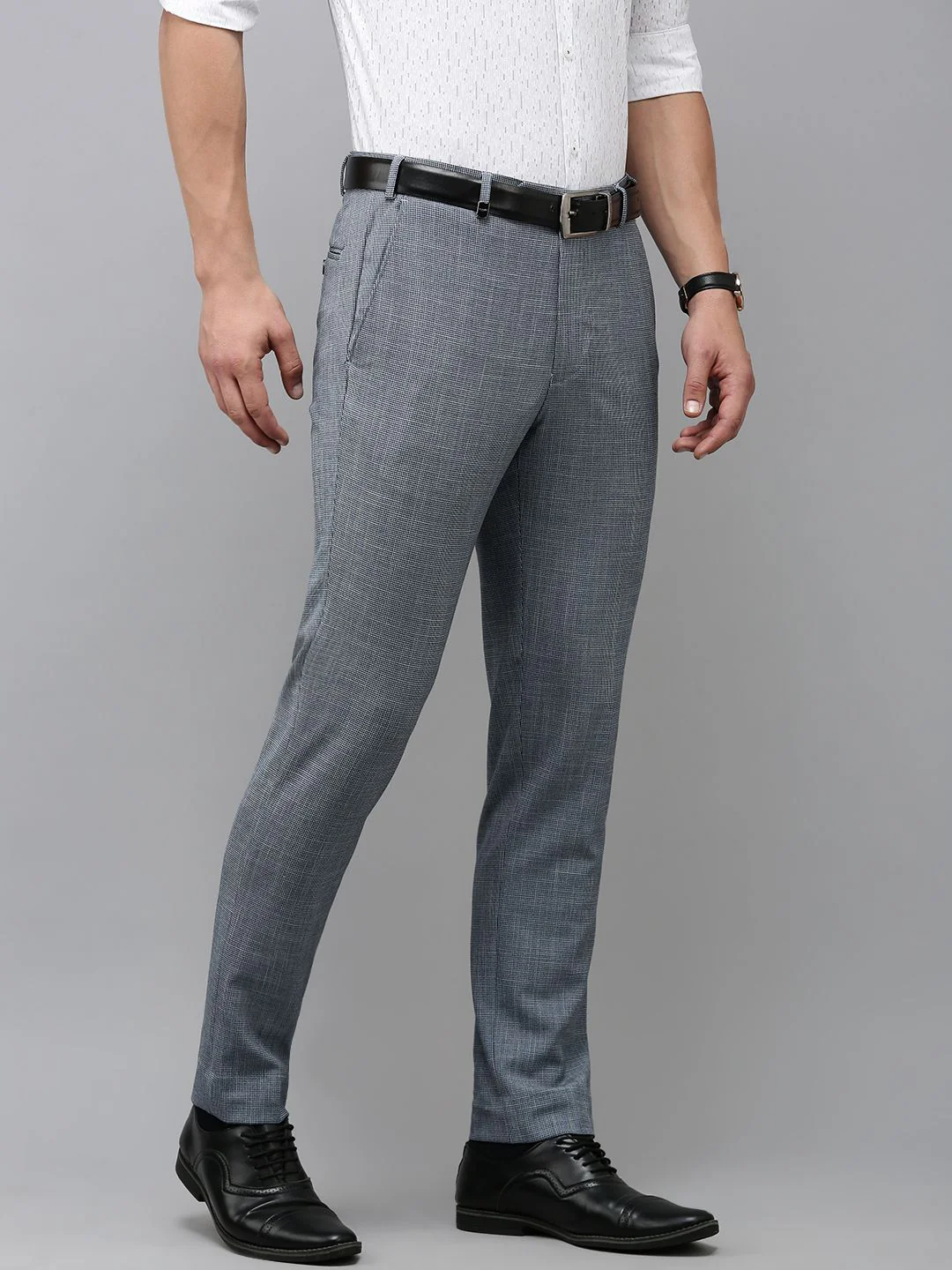Park Avenue Men Textured Formal Trousers - Image 2