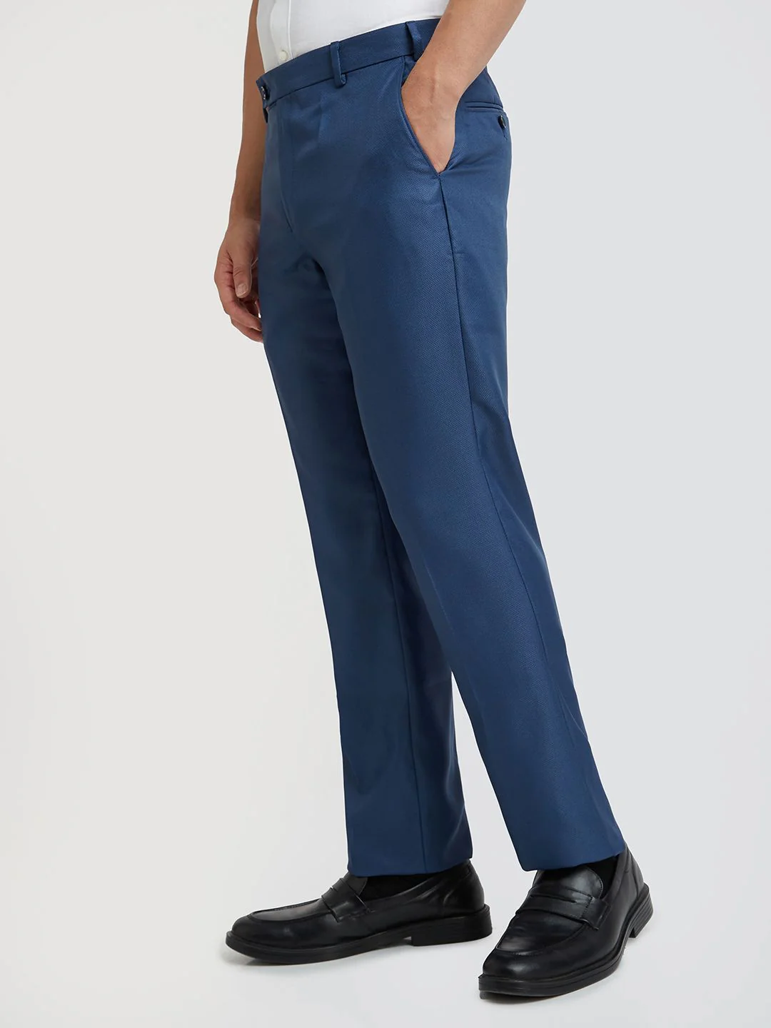 Park Avenue Men Textured Formal Trousers - Image 3