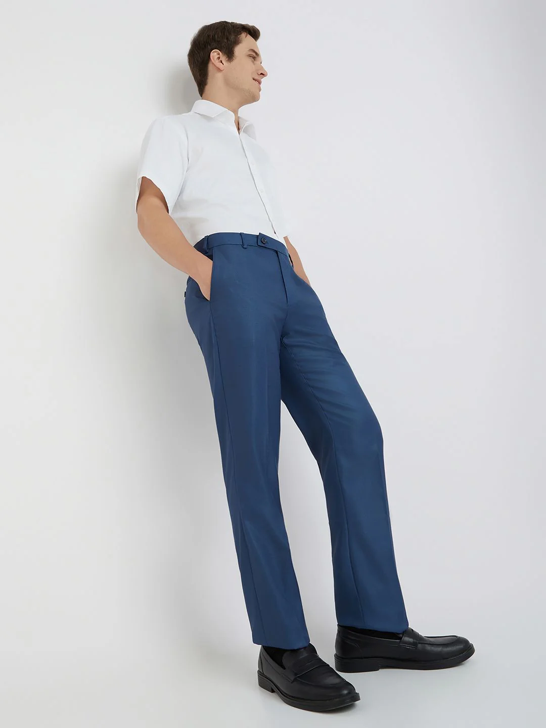 Park Avenue Men Textured Formal Trousers - Image 4