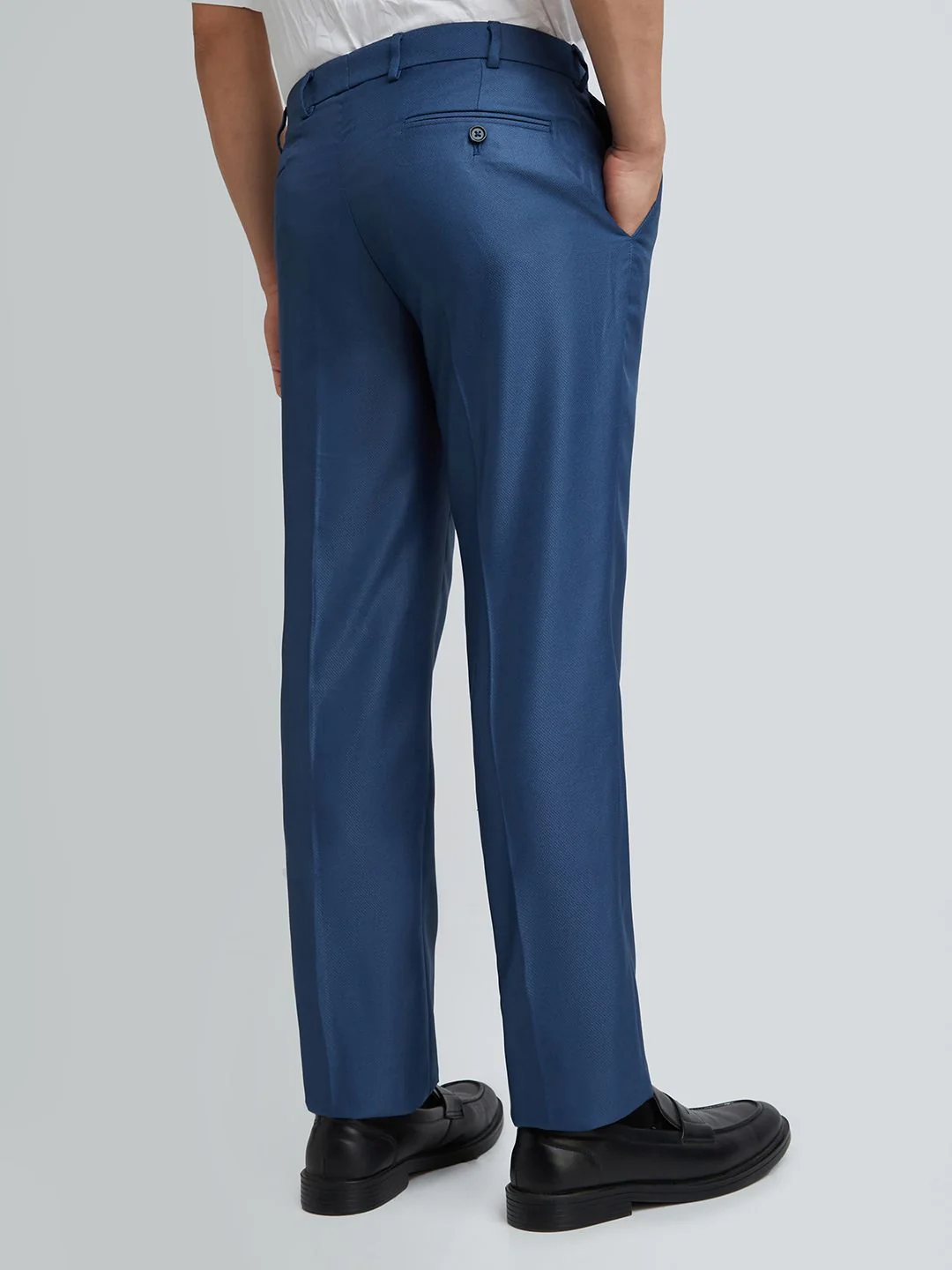 Park Avenue Men Textured Formal Trousers - Image 5