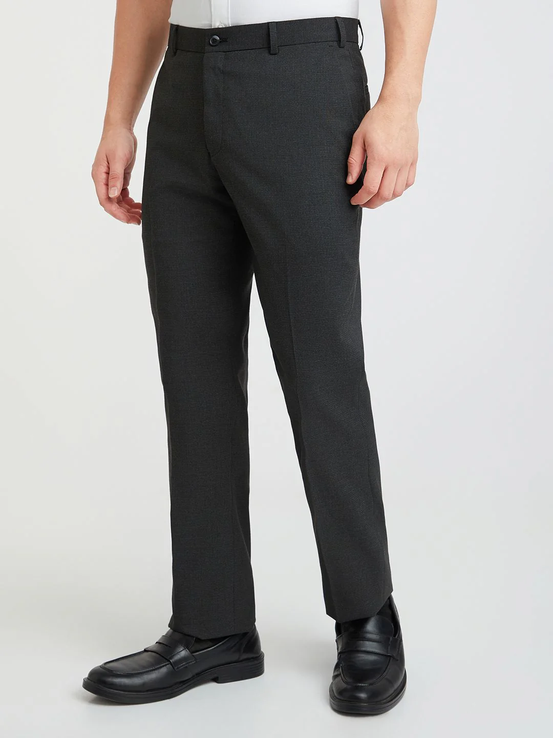 Park Avenue Men Textured Formal Trousers - Image 3