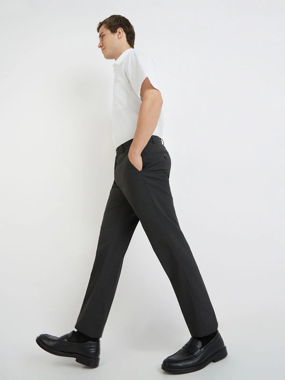 Park Avenue Men Textured Formal Trousers - Image 4