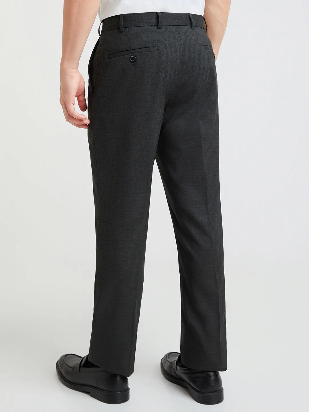 Park Avenue Men Textured Formal Trousers - Image 5