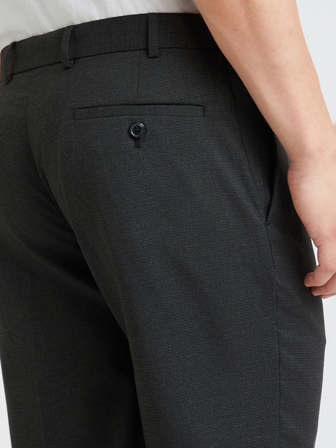 Park Avenue Men Textured Formal Trousers - Image 7
