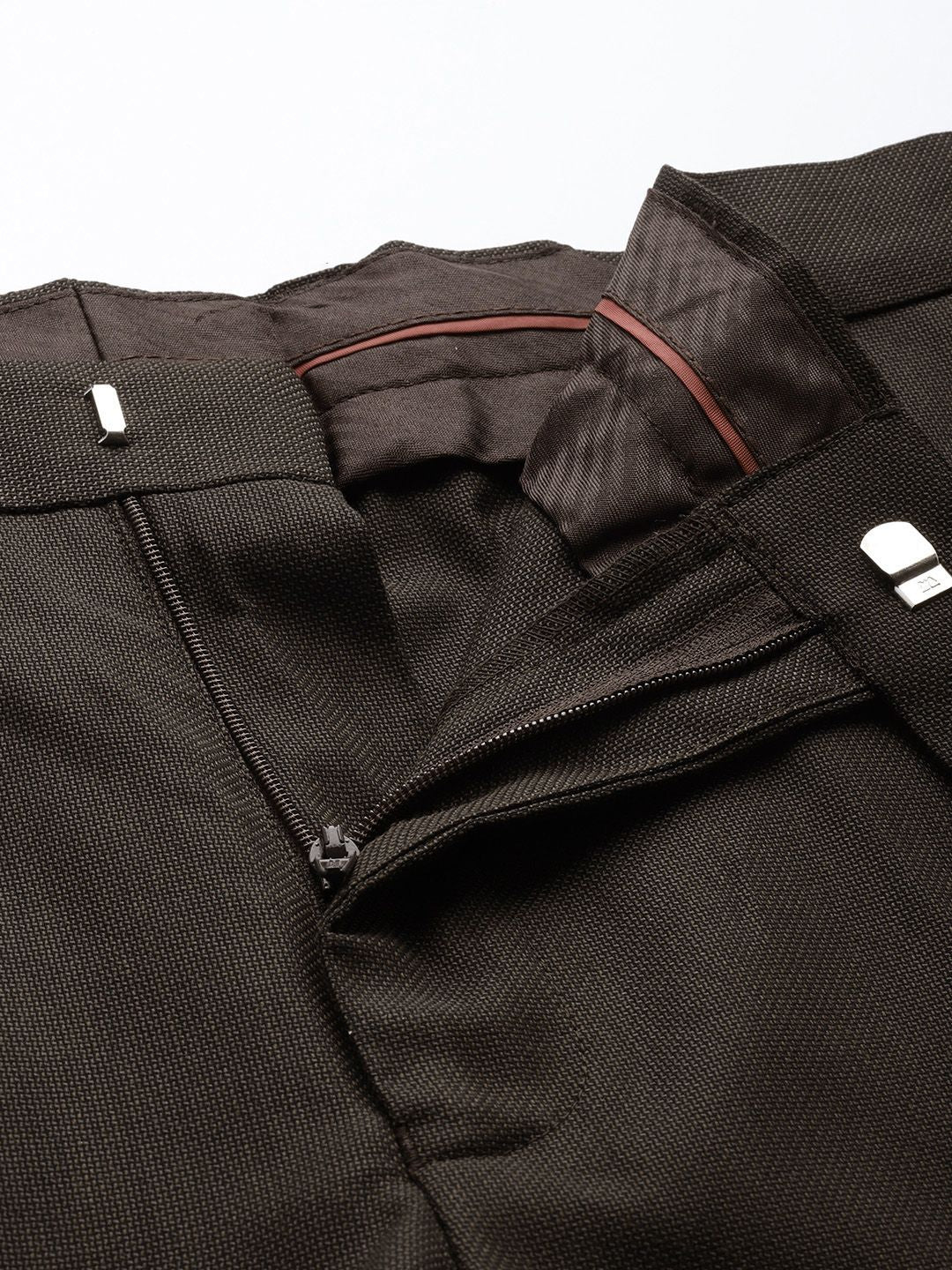 Park Avenue Men Textured Formal Trousers - Image 4