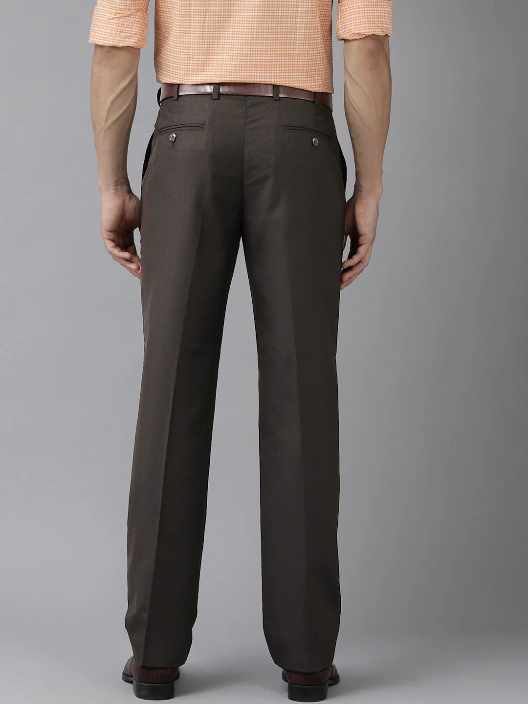 Park Avenue Men Textured Smart Fit Mid-Rise Formal Trousers - Image 3