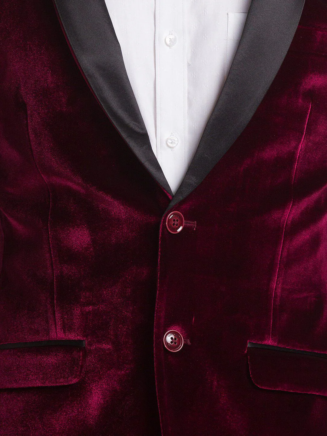 Park Avenue Men Velvet Single Breasted Two-Piece Suit - Image 7