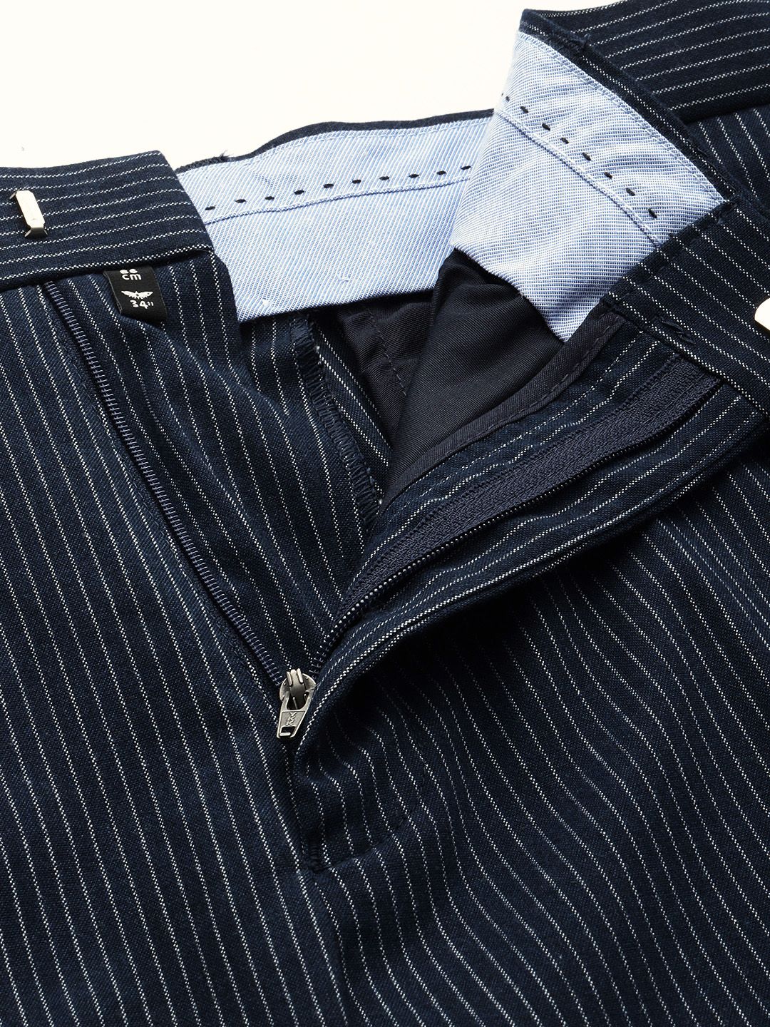 Park Avenue Neo Fit Striped Stand Collar Formal 2 Piece Suits - Image 3