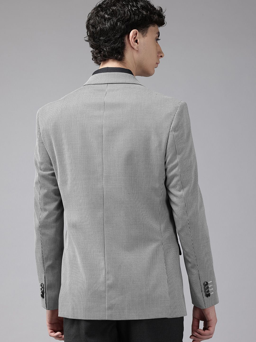 Park Avenue Notched Lapel Collar Single Breasted Slim Fit Formal Blazer - Image 5