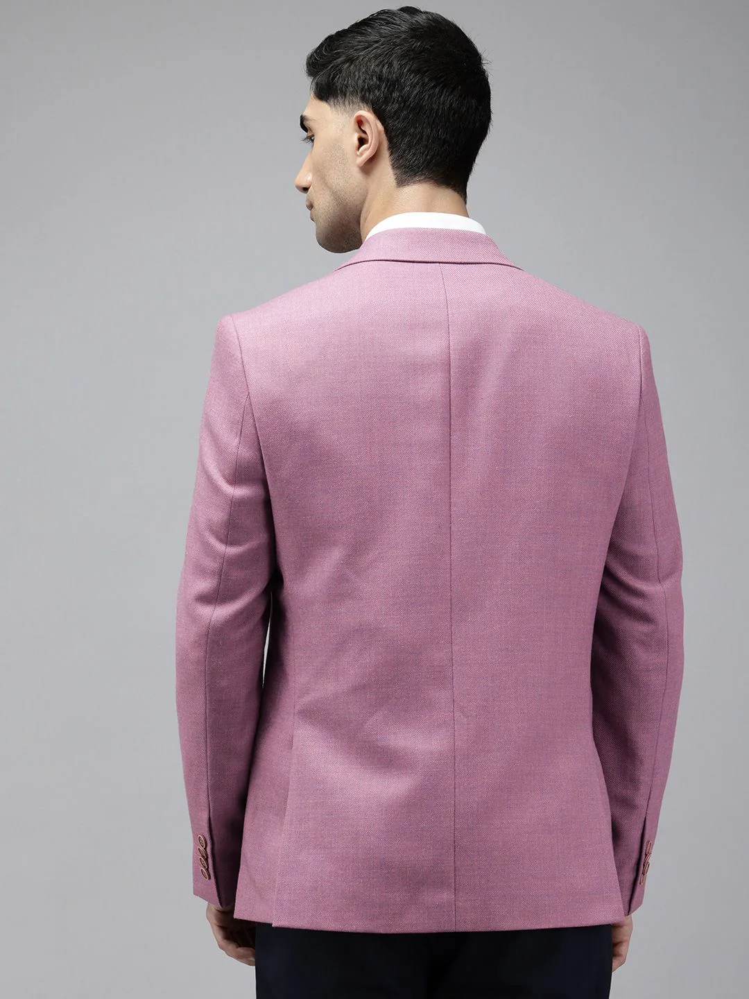 Park Avenue Notched Lapel Single Breasted Formal Blazer - Image 5