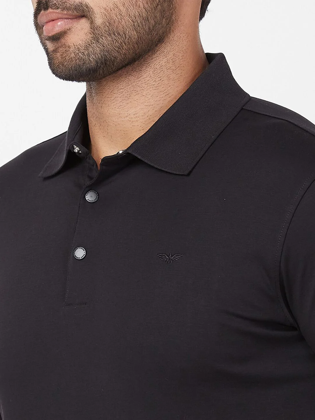 Park Avenue Polo Collar Cotton Slim Fit T-shirt - Image 2