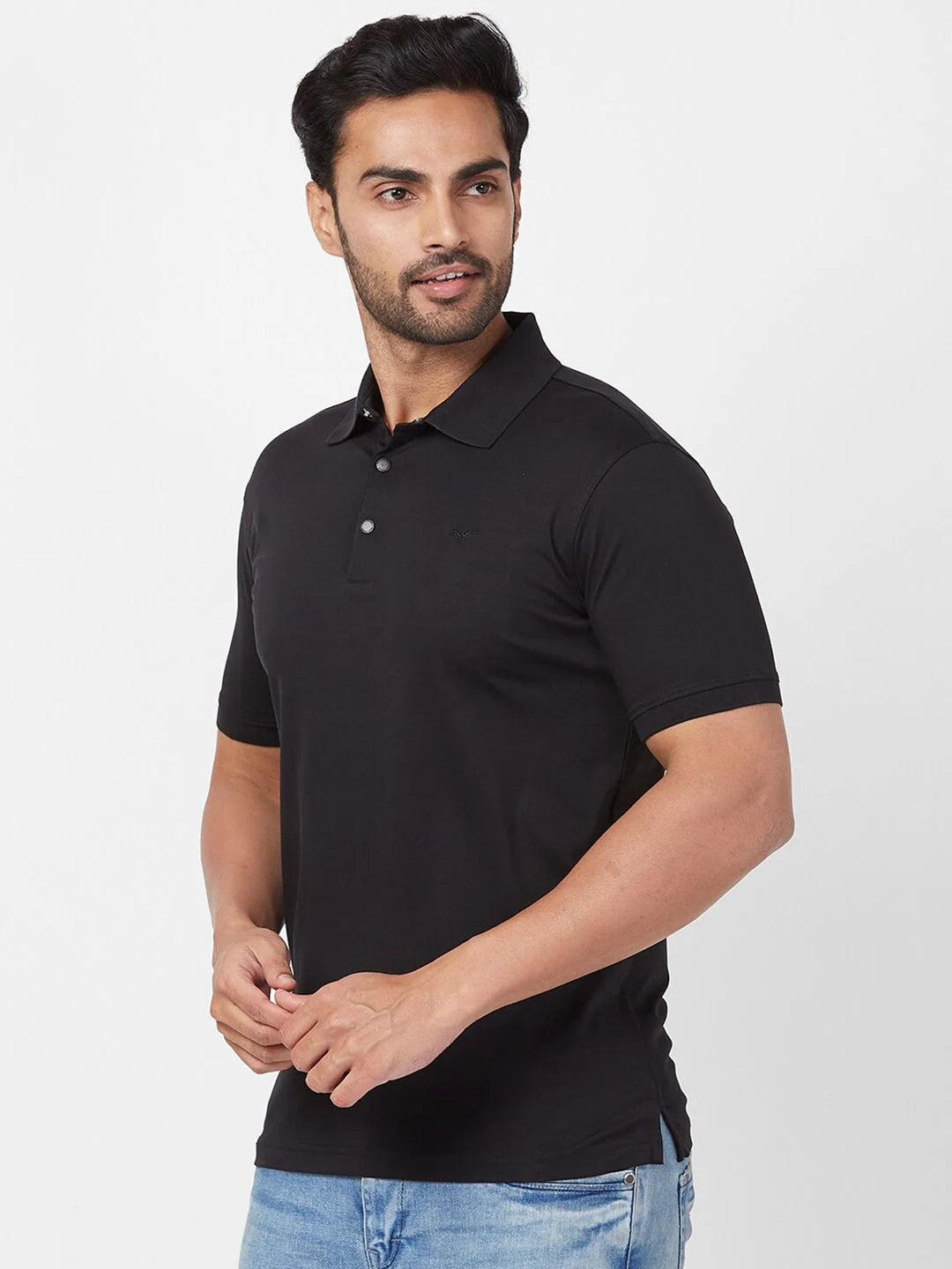 Park Avenue Polo Collar Cotton Slim Fit T-shirt - Image 5