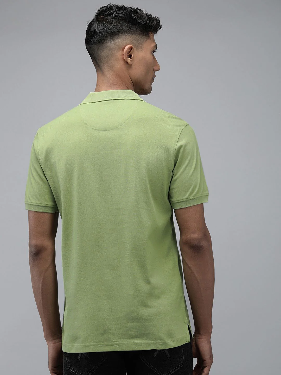 Park Avenue Polo Collar Pure Cotton Slim Fit T-shirt - Image 5