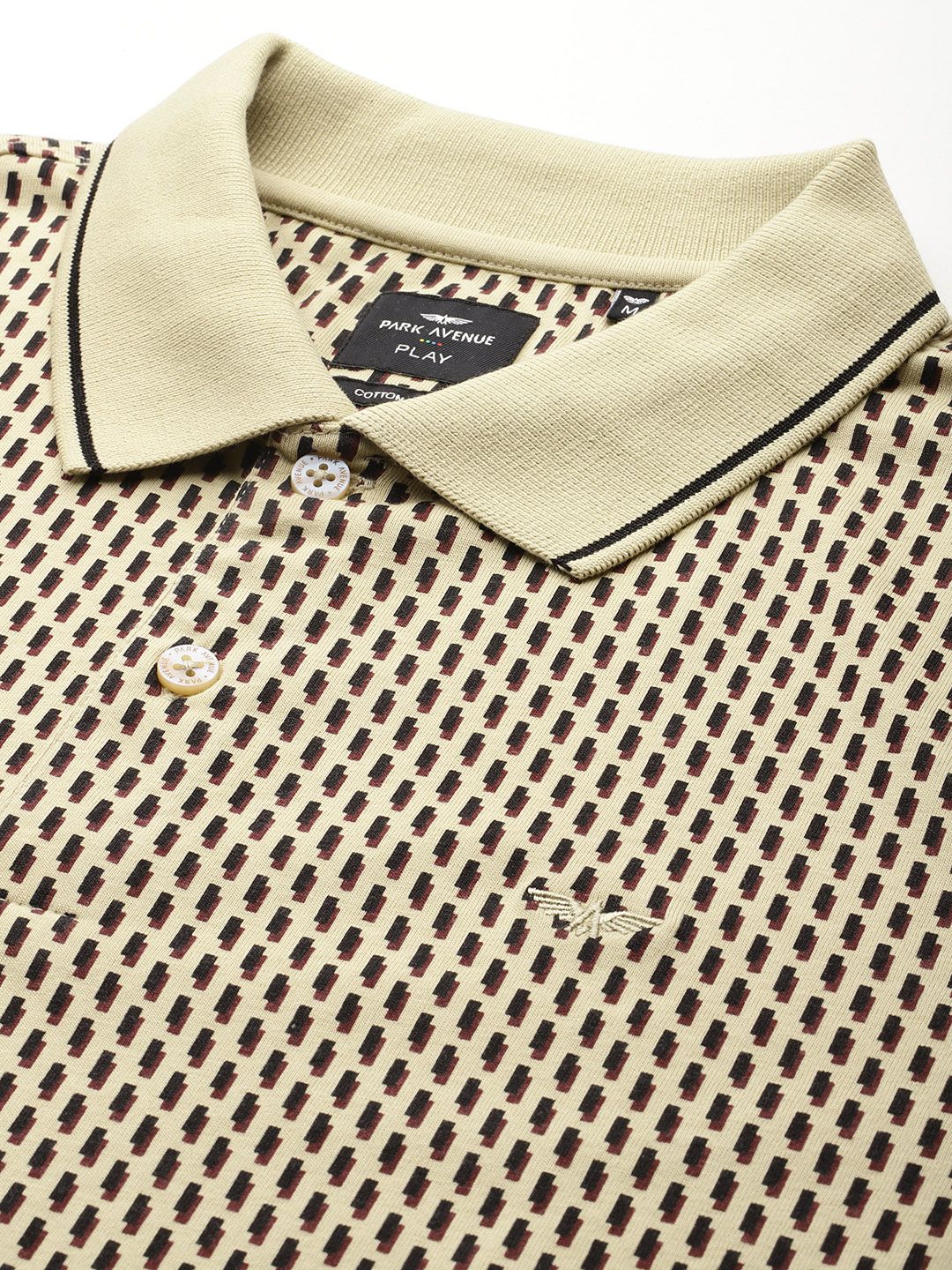 Park Avenue Printed Polo Collar Slim Fit T-shirt - Image 2