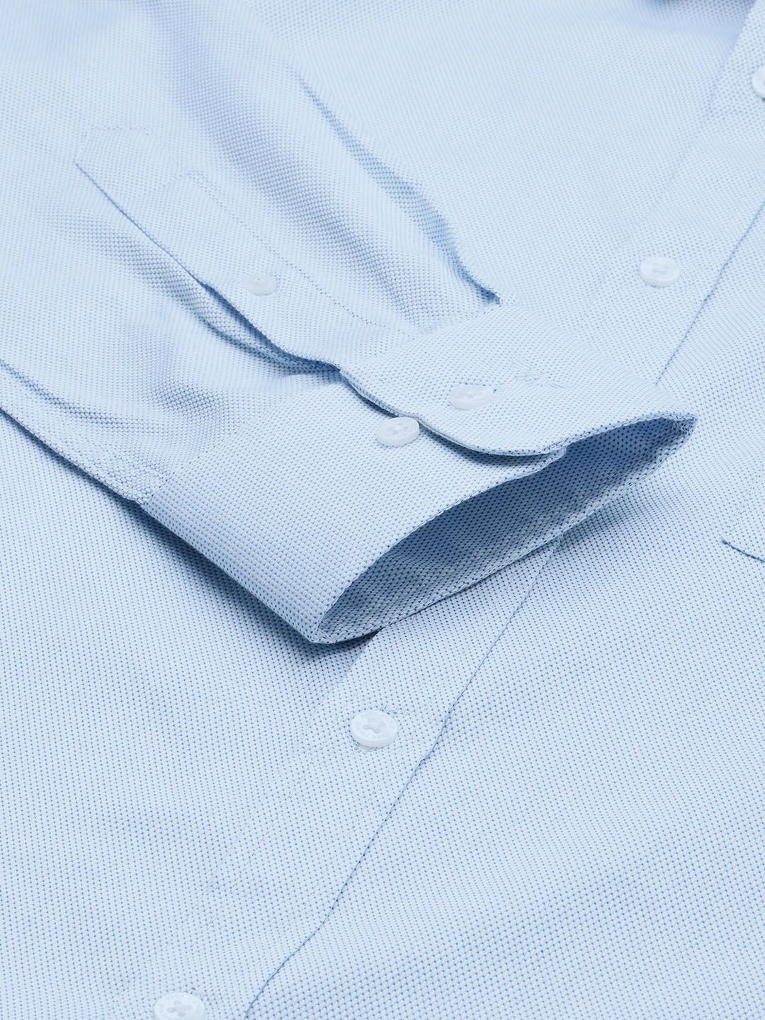Park Avenue Pure Cotton Self Design Textured Slim Fit Formal Shirt - Image 3