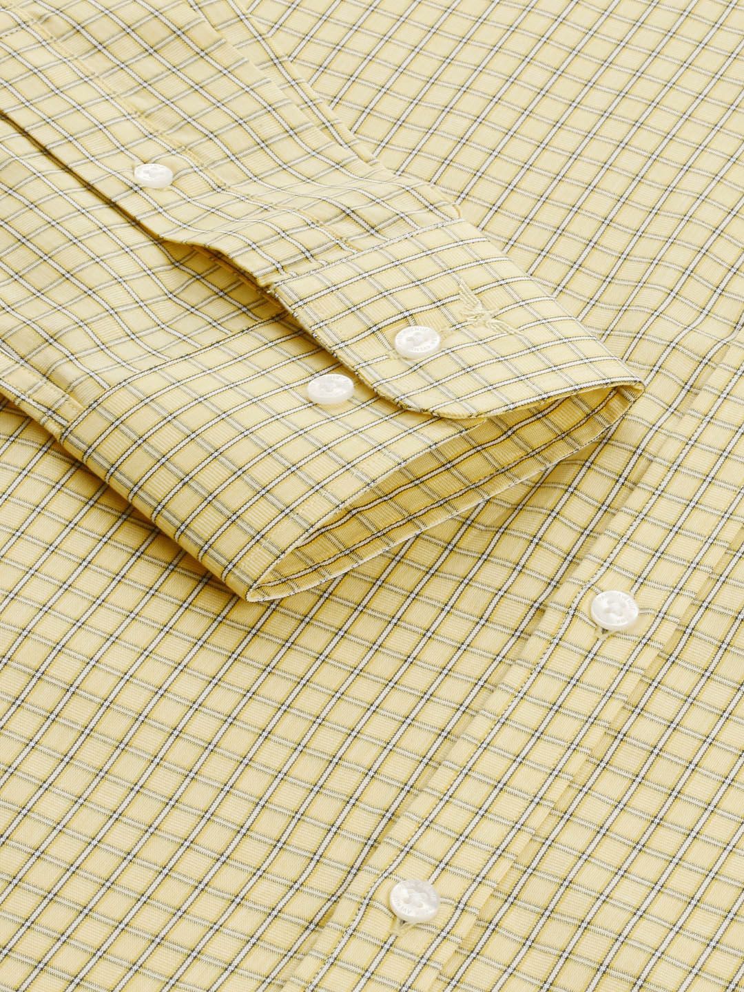 Park Avenue Pure Cotton Slim Fit Checked Formal Shirt - Image 3