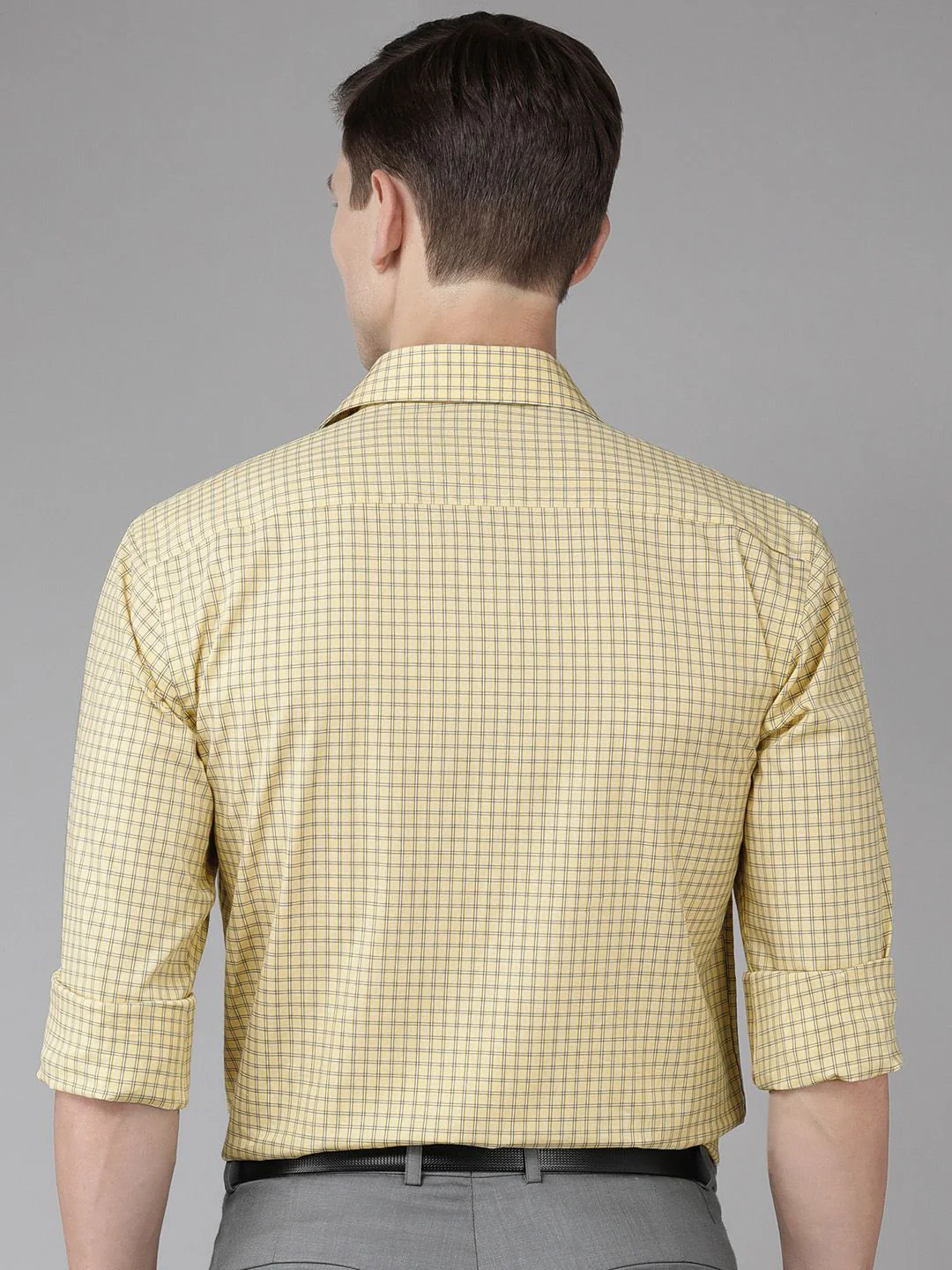 Park Avenue Pure Cotton Slim Fit Checked Formal Shirt - Image 6