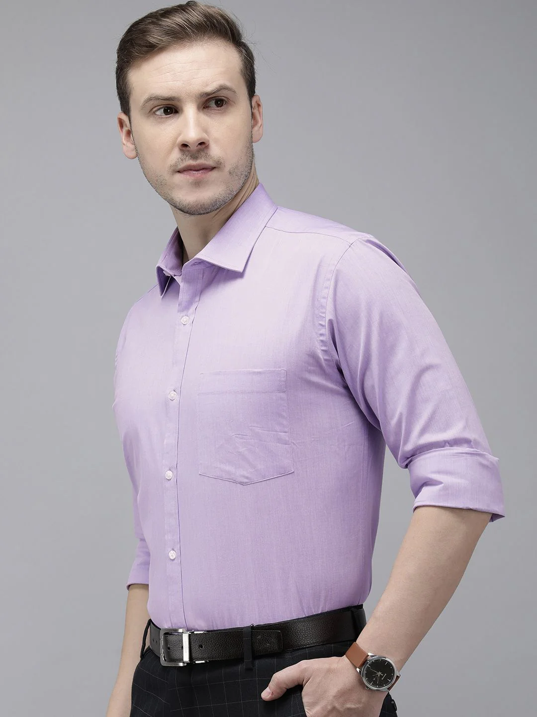 Park Avenue Pure Cotton Slim Fit Formal Shirt - Image 5