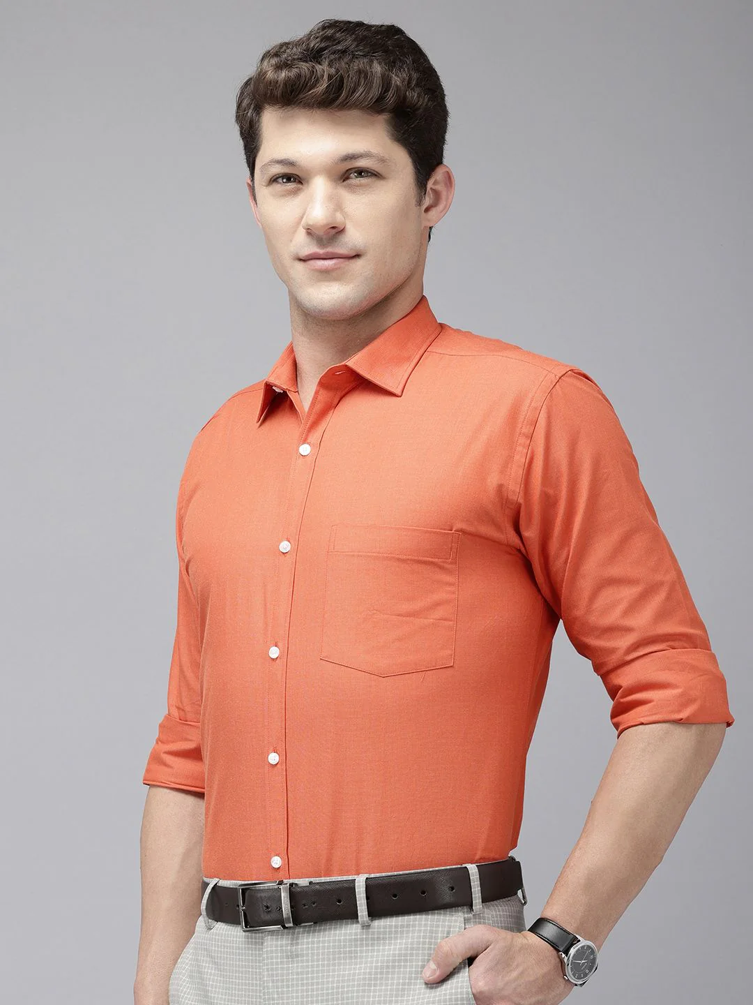 Park Avenue Pure Cotton Slim Fit Formal Shirt - Image 5
