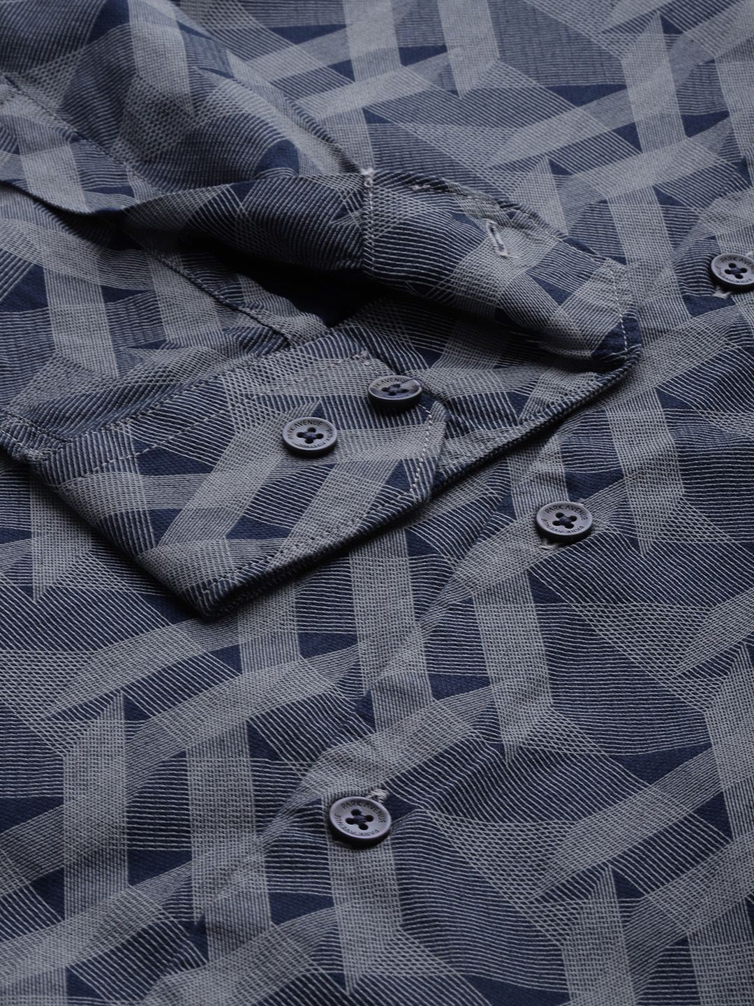 Park Avenue Pure Cotton Slim Fit Printed Casual Shirt - Image 3