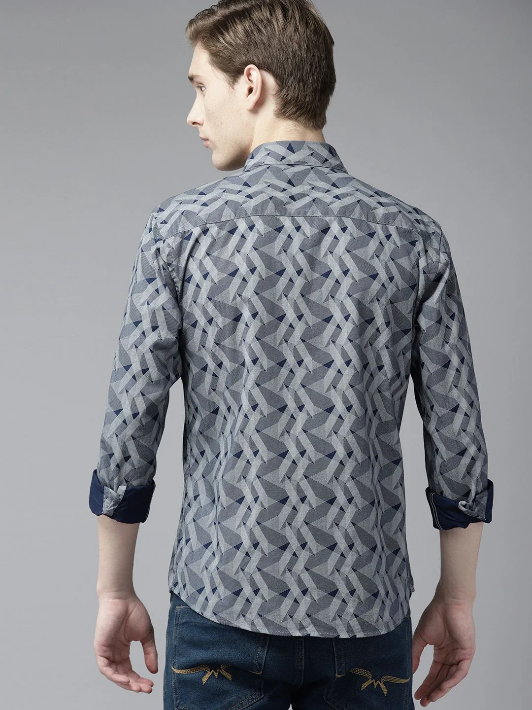 Park Avenue Pure Cotton Slim Fit Printed Casual Shirt - Image 4