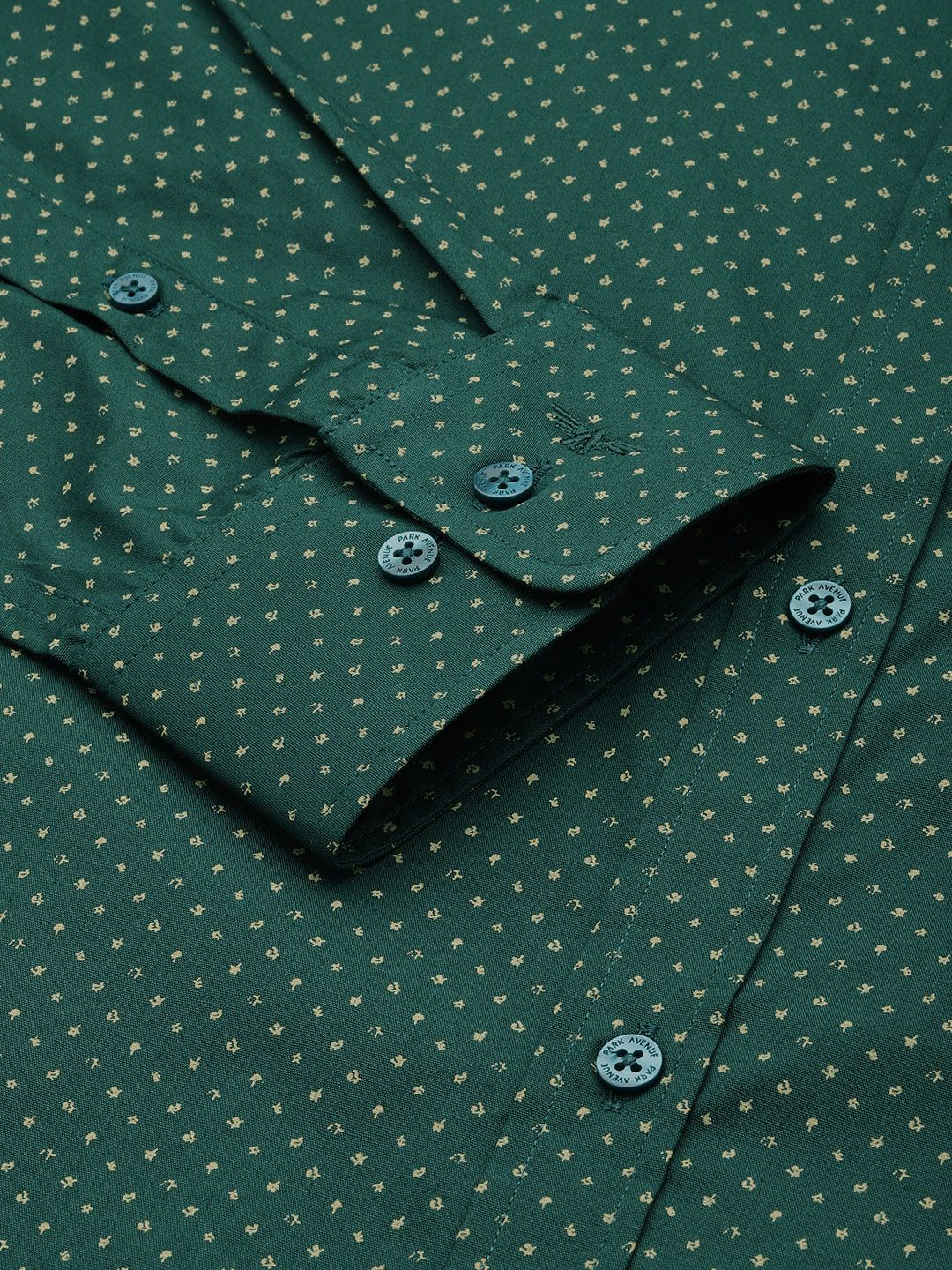 Park Avenue Pure Cotton Slim Fit Printed Formal Shirt - Image 3